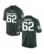 Men's Michigan State Spartans NCAA #62 Luke Campbell Green Authentic Nike Stitched College Football Jersey LN32B20UJ